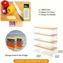 Solid Wood Multi-Section Chopping Board
