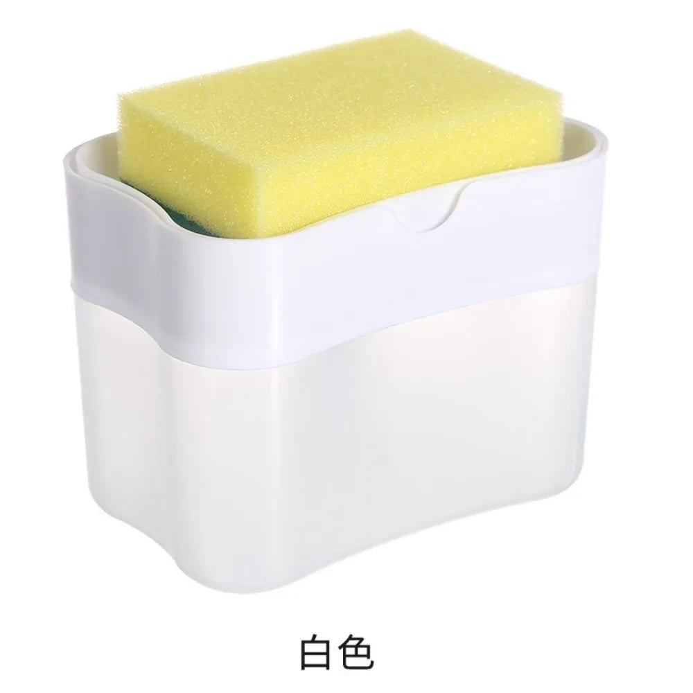 Press Soap Dispenser and Sponge Holder