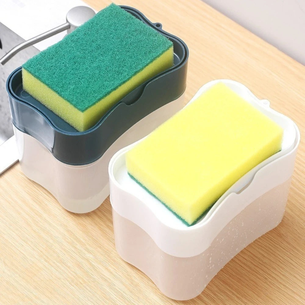 Press Soap Dispenser and Sponge Holder