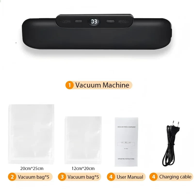 Black Homefish Vacuum Food Sealer